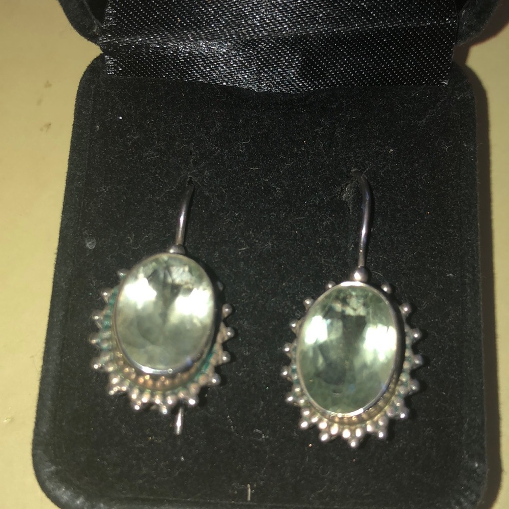 925 Silver Genuine Aquamarine Substantial size